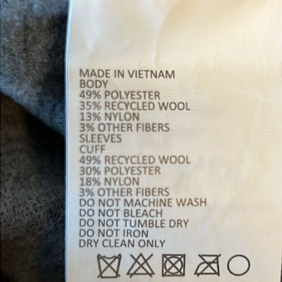 Prana Light‎ Grey Wool Blend Pullover Sweatshirt Size M - Picture 14 of 14